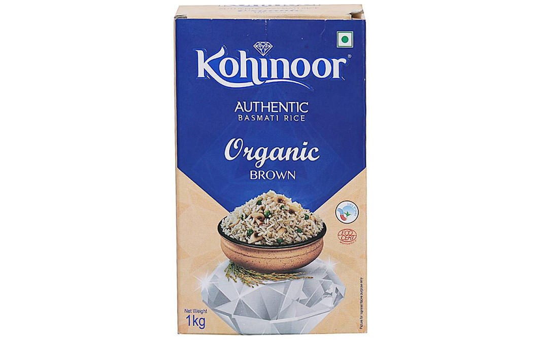 Kohinoor Authentic Basmati Rice Organic Brown   Box  1 kilogram